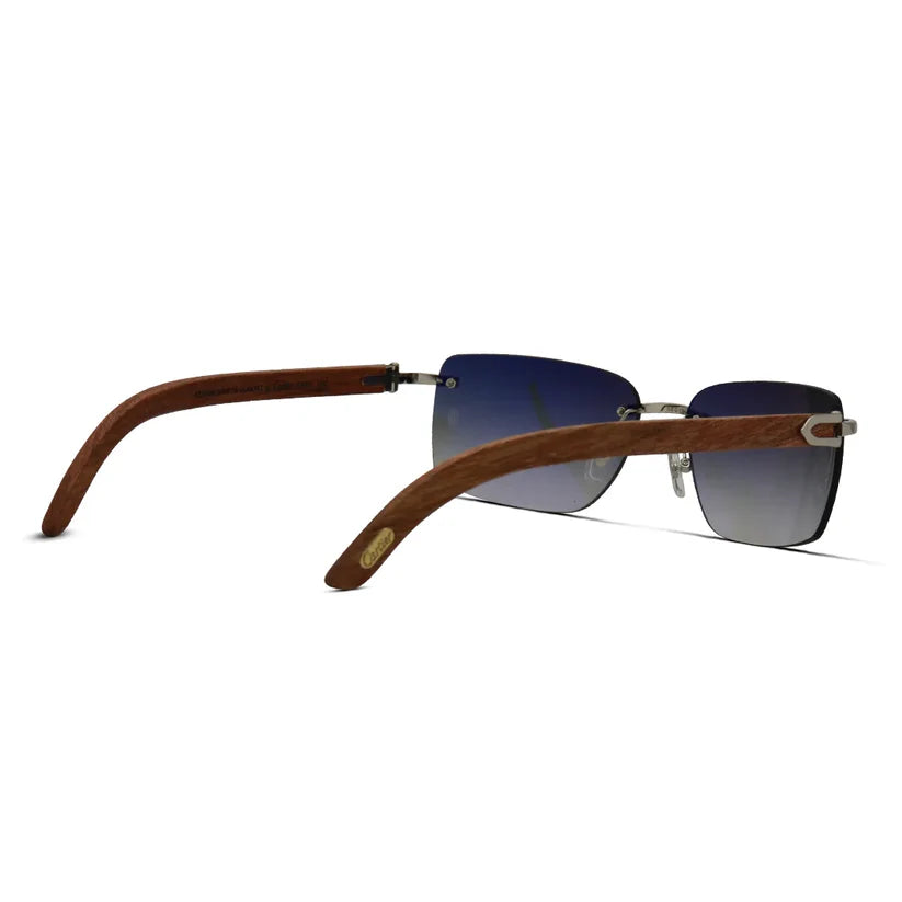 Premium Wooden Rimless Sunglasses Luxury Sustainable Eyewear