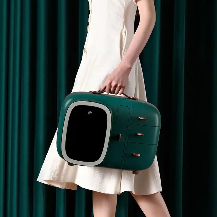Modern Cosmetic Organizer with LED Mirror